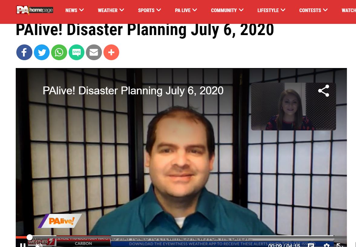 Patrick Hardy, America's Disaster Planner, jonis PALive to discuss ...